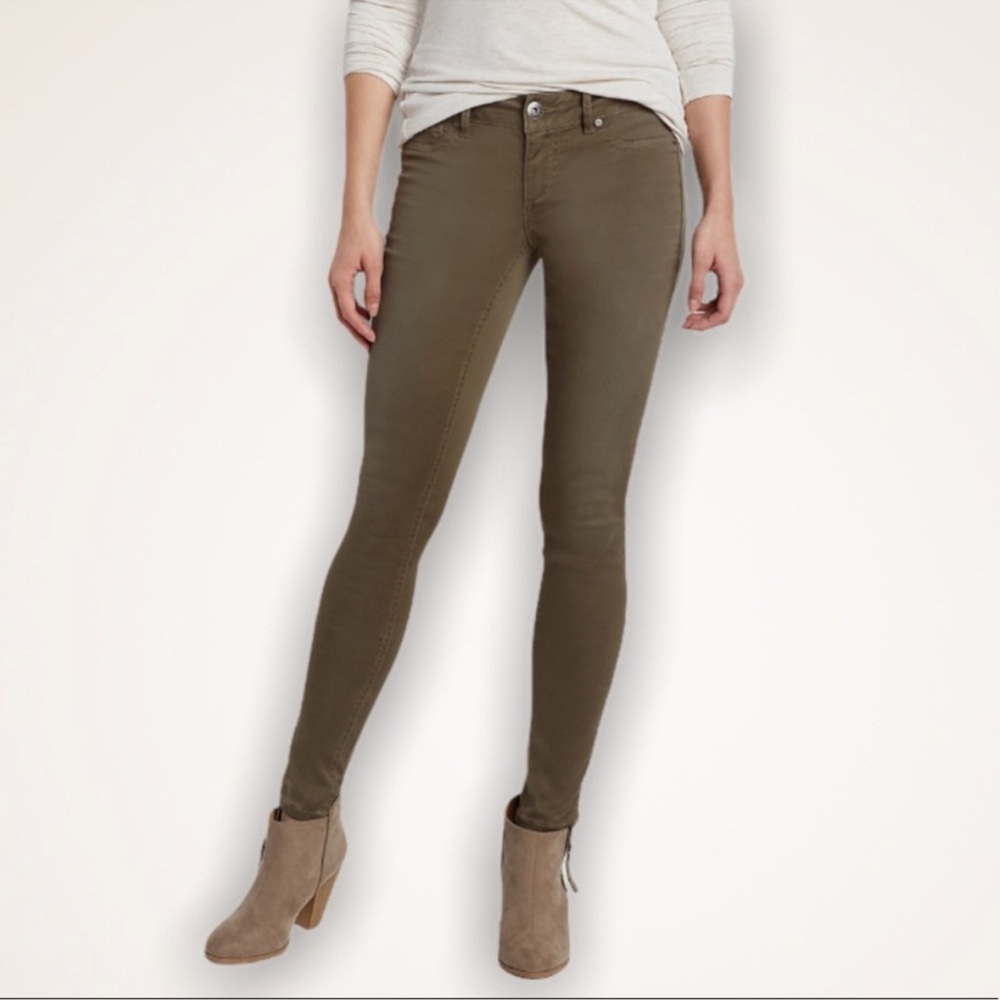 Maurices Washed Olive Army Green Skinny Pants Size Medium Regular M-R